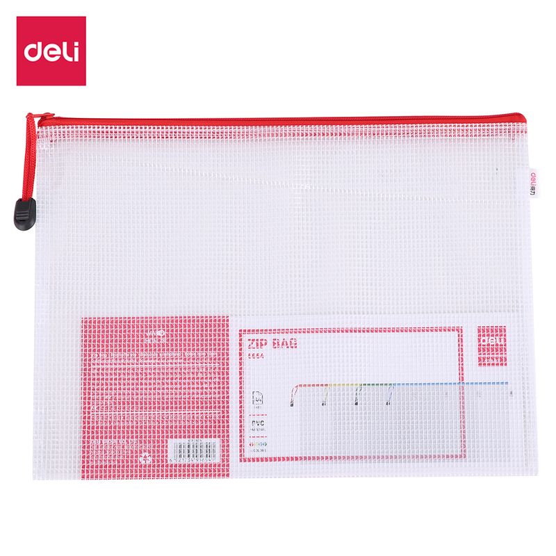 DELI E5654 CLASSIC A4 MESH 0.25MM ZIP BAG