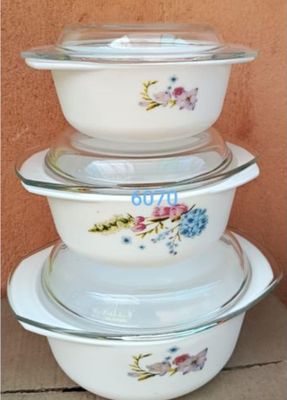 Glass Casserole Set 3pcs KitchenPro 16070