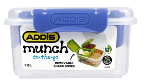 ADDIS 1.15L MUNCH SQR LUNCH BOX