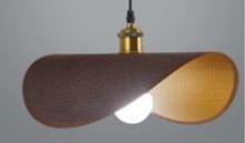 ILLUMATT ILM E27 Brown Pendant Light - 400x110mm Modern Hanging Lamp LJ-KY-PDL-066
