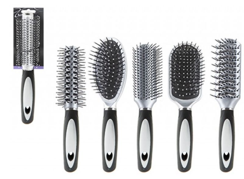 PMS hair brush silver/black