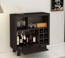 Tecnomobili Bar Wine Cellar Wine Rack Drinks Glass Holder AD50002 Tobacco