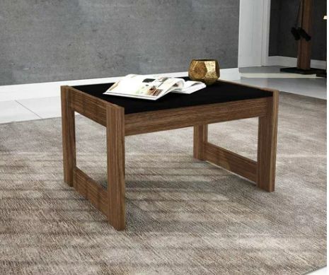 Tecnomobili Coffee Table, White/Walnut AZ1022.0001