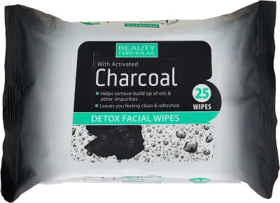 Beauty Formula Charcoal Detox Facial Wipes 25’S