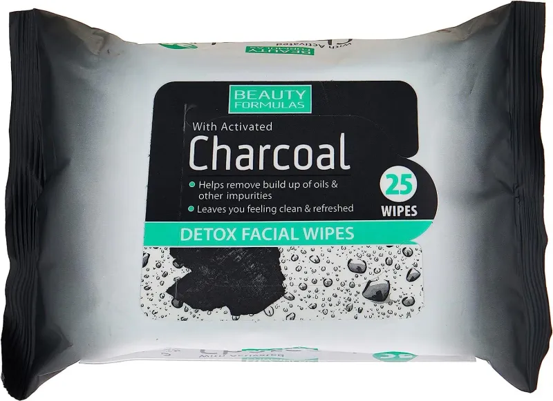 Beauty Formula Charcoal Detox Facial Wipes 25’S