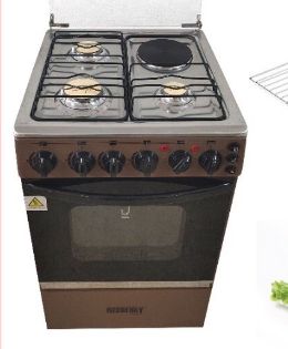 Redberry 4 gas cooker with gas oven stainless steel work top. Glass top 50x50cm RSC 712