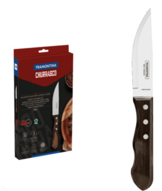 Tramontina 4Pc. Jumbo Steak Knife Set, Brown – 21199