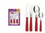 TRAMONTINA TABLEWARE BLK/R 25pcs 23198/775 Red