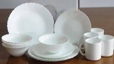 White ceramic dinner set 20pcs Redberry 20pcs ceramic white dinner set