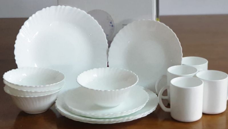 White ceramic dinner set 20pcs Redberry 20pcs ceramic white dinner set