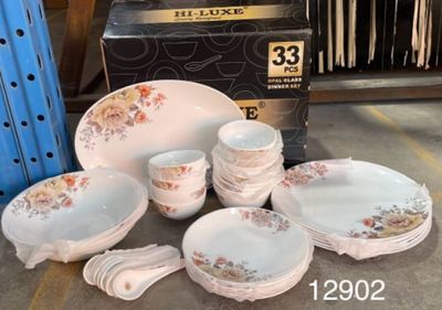 Sundabests 33-Piece Porcelain Dinnerware Set (12902) Hi-Luxe