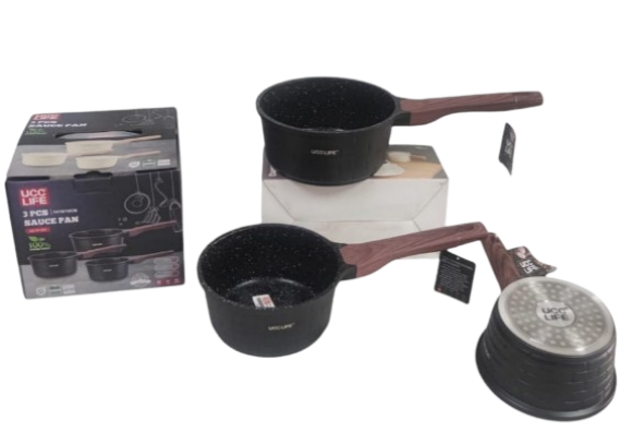 UC-N1303 Life 3-Piece Granite Coating Sauce Pan Set