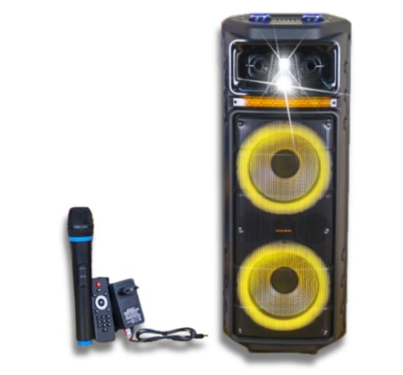 KOLAV-M2102 Double 10 Inch KOLAV Outdoor Party High Quality Sound Rechargeable Pa Speaker Black