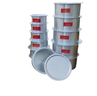 Signature 12/23 (12pcs) with Lid Aluminum Flat Bottom Sufurias. Extra heavy with lids