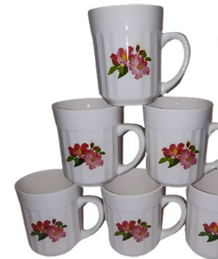 KitchenPro Rose Tea Cups - 6-Piece Set (5830)