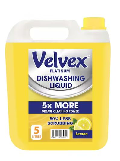 Velvex Dishwashing Liquid Lemon 5L