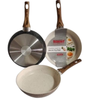 Redberry Non-Stick Fry Pan - Marble Coated 24cm (Model: RBNF 324)
