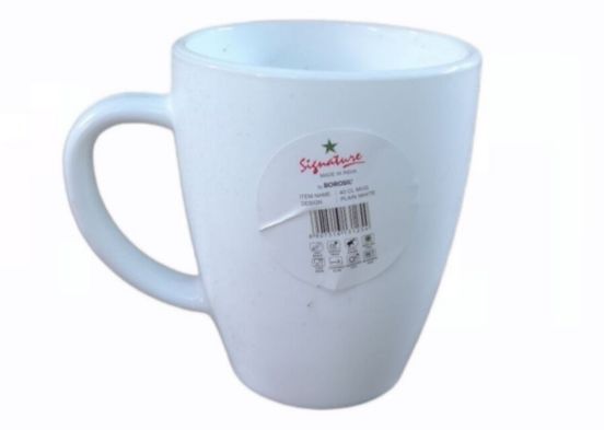 Signature plain white 40cl mug 6pcs