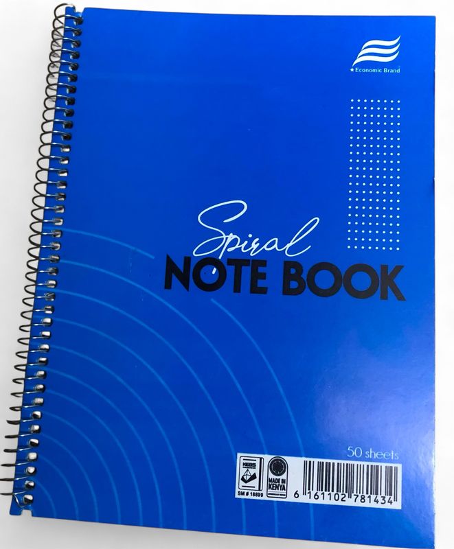 Spiral Note Book Economics 50 Sheets -side Spiral