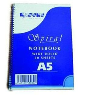 Kasuku Spiral Notebook Wide Ruled A5 50 Sheets
