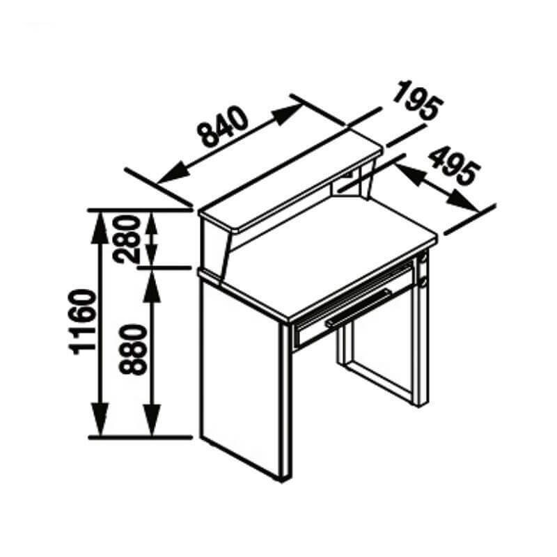 Mesa de Trabajo Metálica 1 Puesto para Repasado Mestra