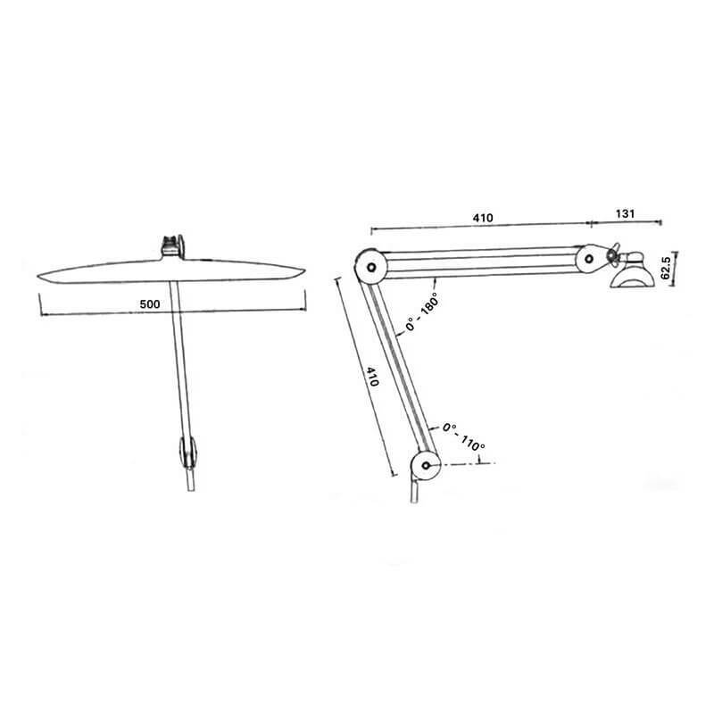 Lámpara 117 LEDs Intensidad Regulable con Pinza de Fijación Technoflux