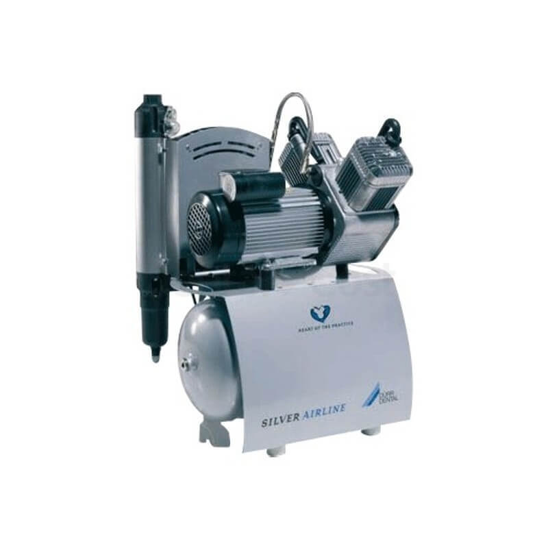Compresor Aire Durr Duo con Secador de Membrana, Filtro Anti Virus, 20 L, para 2 Equipos