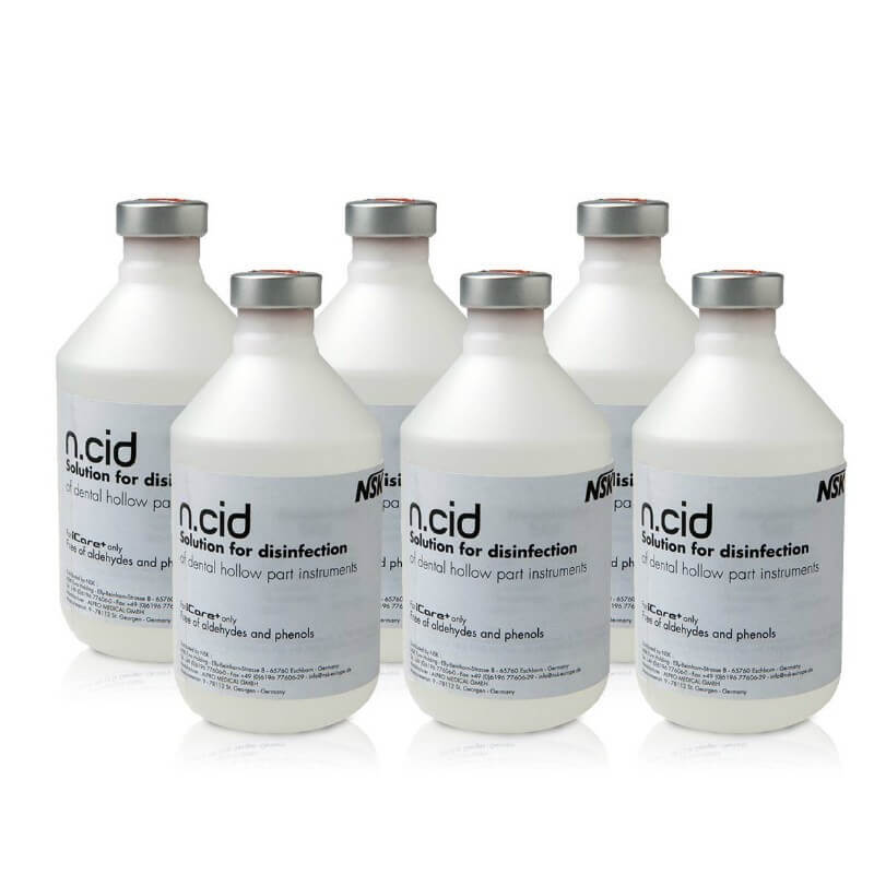 N.Cid Desinfectante de Rotatorios para iCare + C2 6 Botellas 500ml. NSK