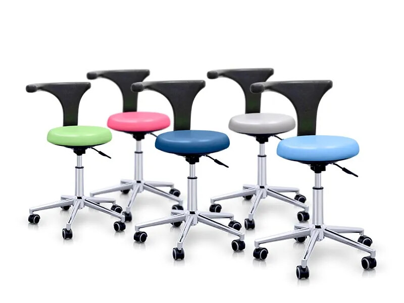 Taburete con respaldo ergonómico profesional Quirumed