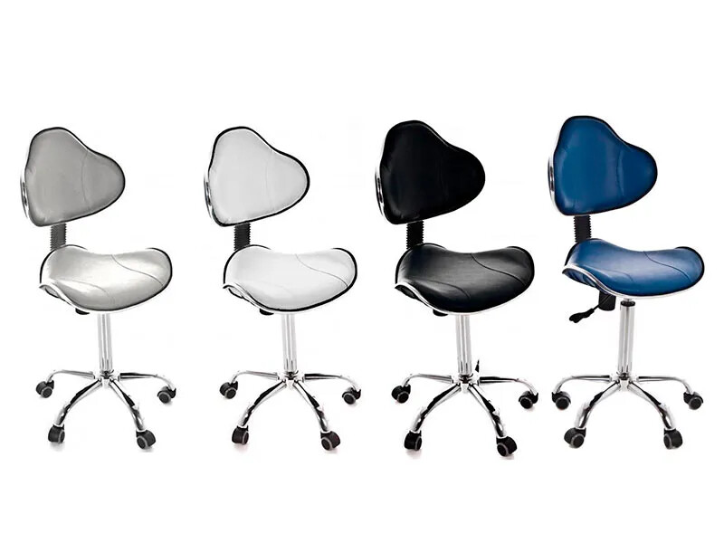 Taburete ergonomico con elevacion a gas y 5 ruedas Quirumed
