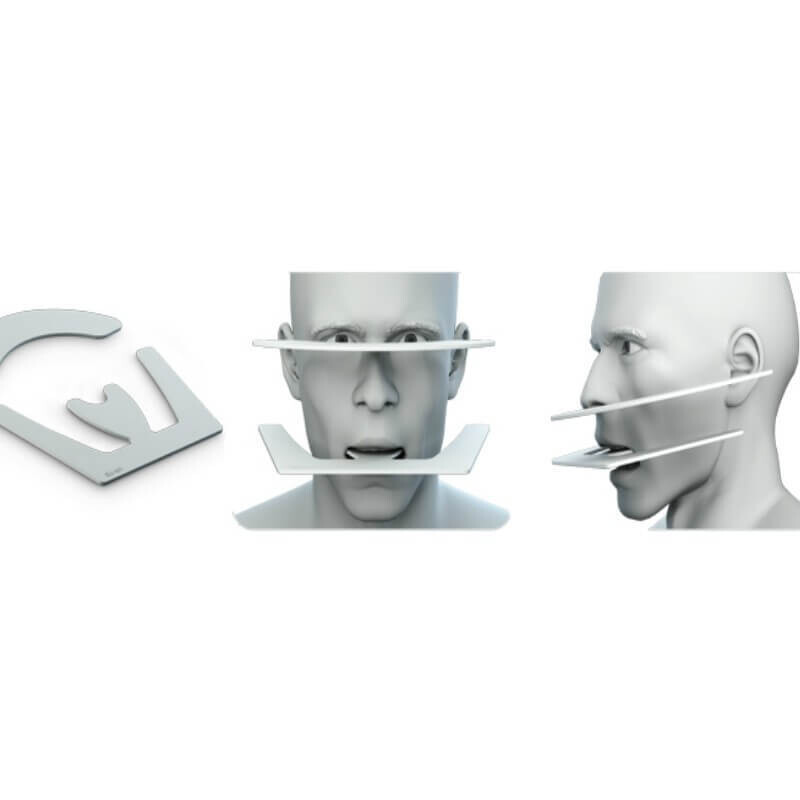 Regla de Fox para Articulador Facial Arquímedes Mestra