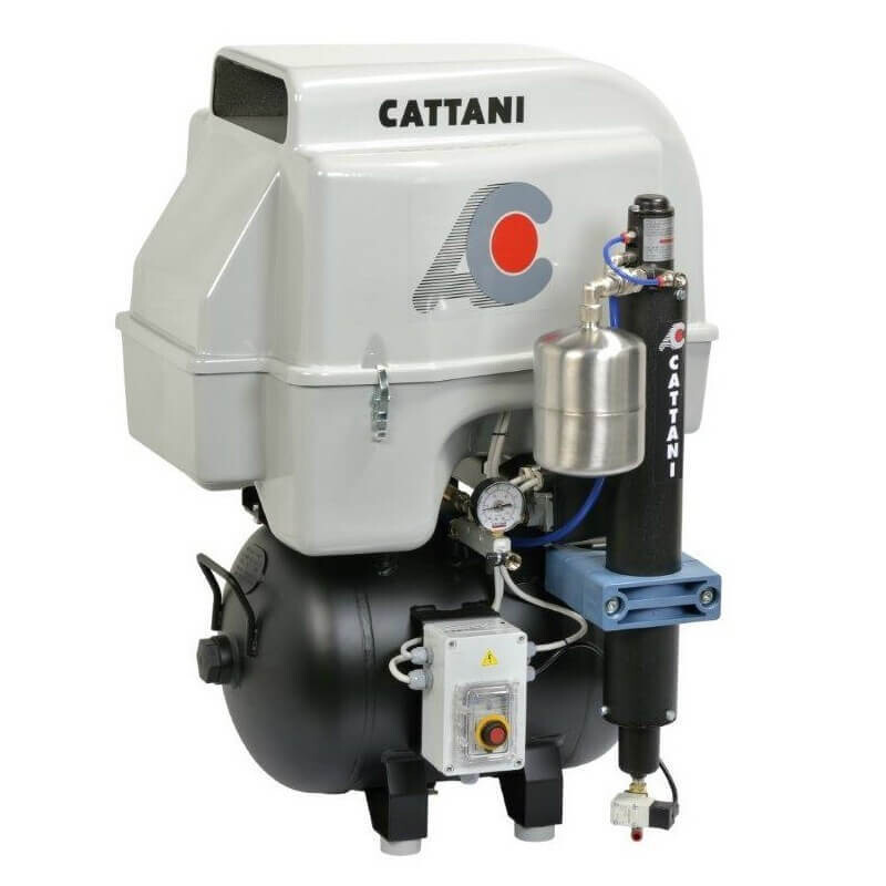 Compresor 3 Cilindros Insonorizado Secador de Aire 45L Modelo AC300Q Cattani