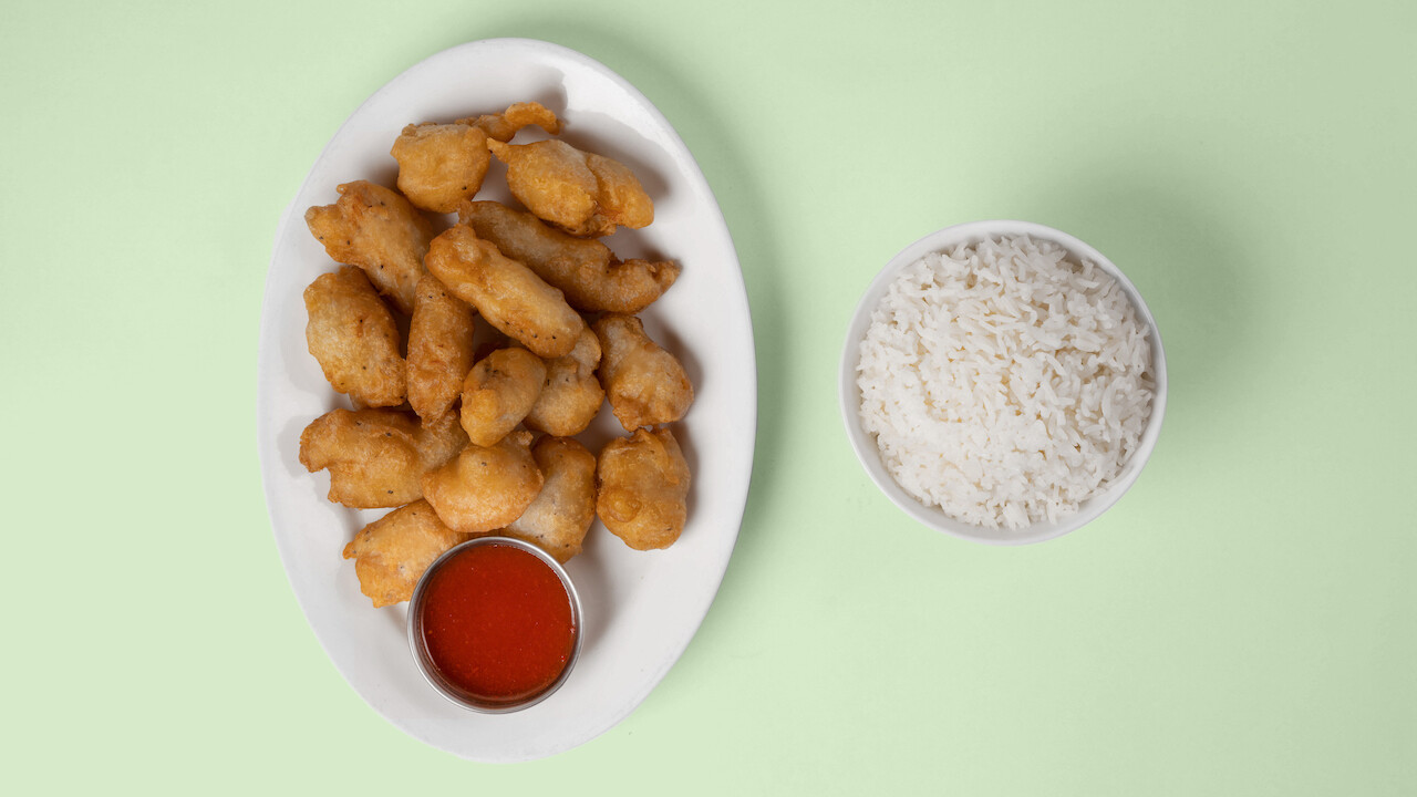 Djúpsteiktir kjúklingabitar