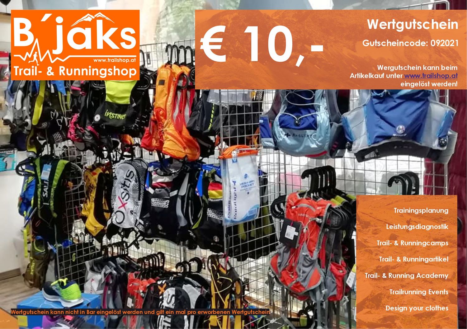 Bjak´s Wertgutscheine € 10,-