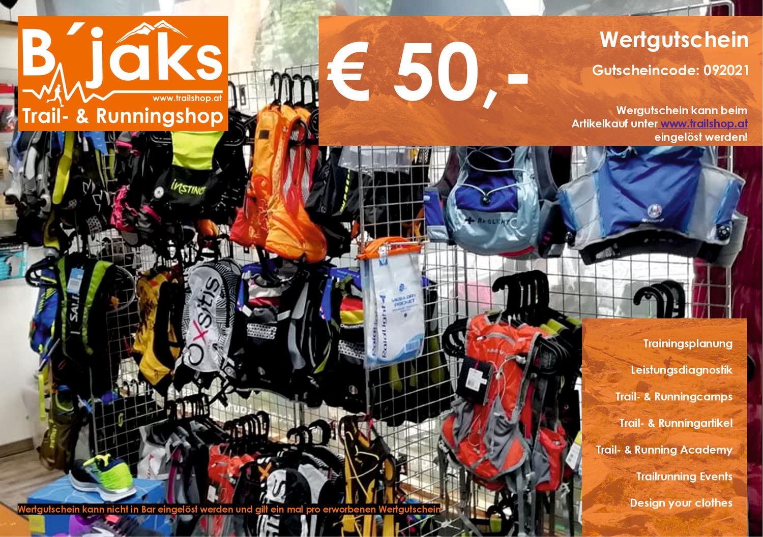 Bjak´s Wertgutscheine € 50,-