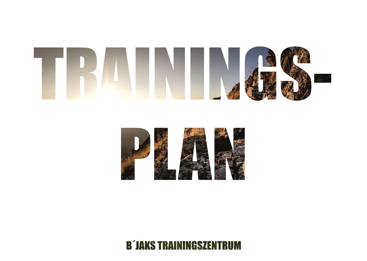 Trainingsbetreuung - Trainingsplan