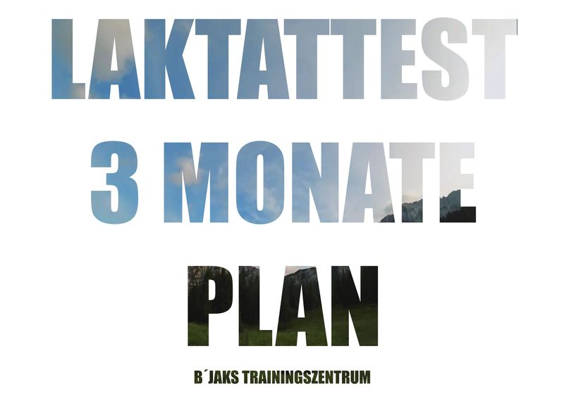 Laktattest + 3 Monate Trainingsbetreuung