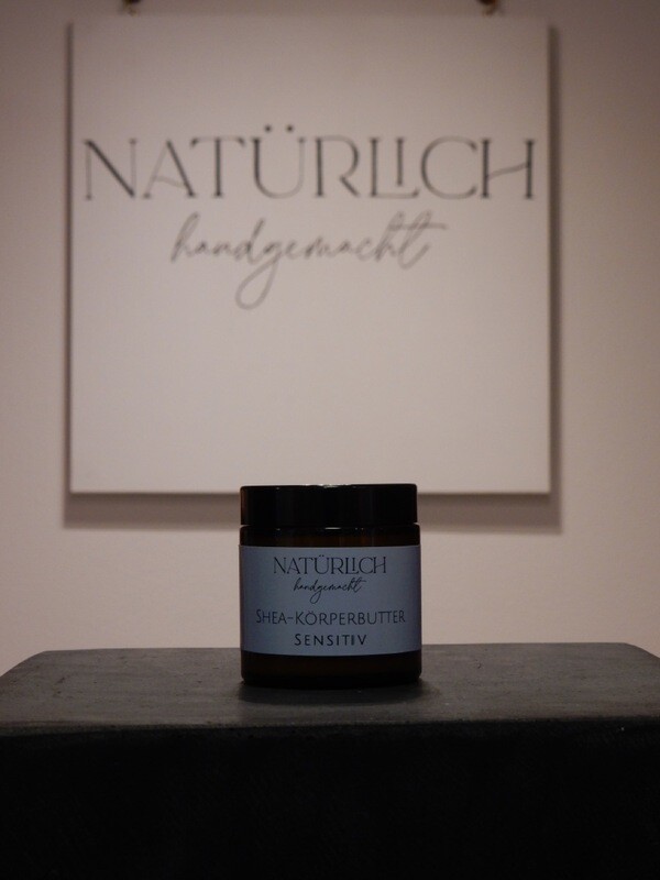 Shea Körperbutter Sensitiv im Glastiegel 120ml