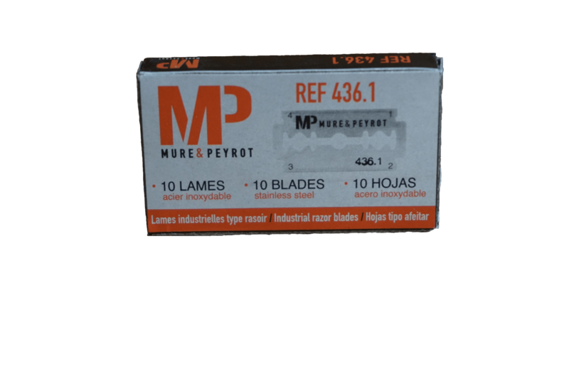 Boite de 10 Lame acier inox + teflon Mure et Peyrot