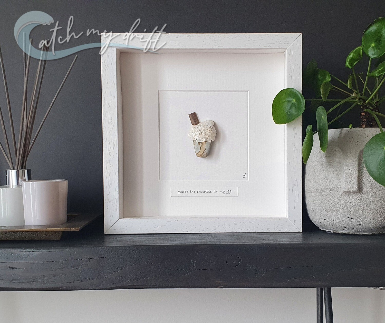 99 Ice Cream Cone | Original Irish Pebble art |  Birthday | Wedding