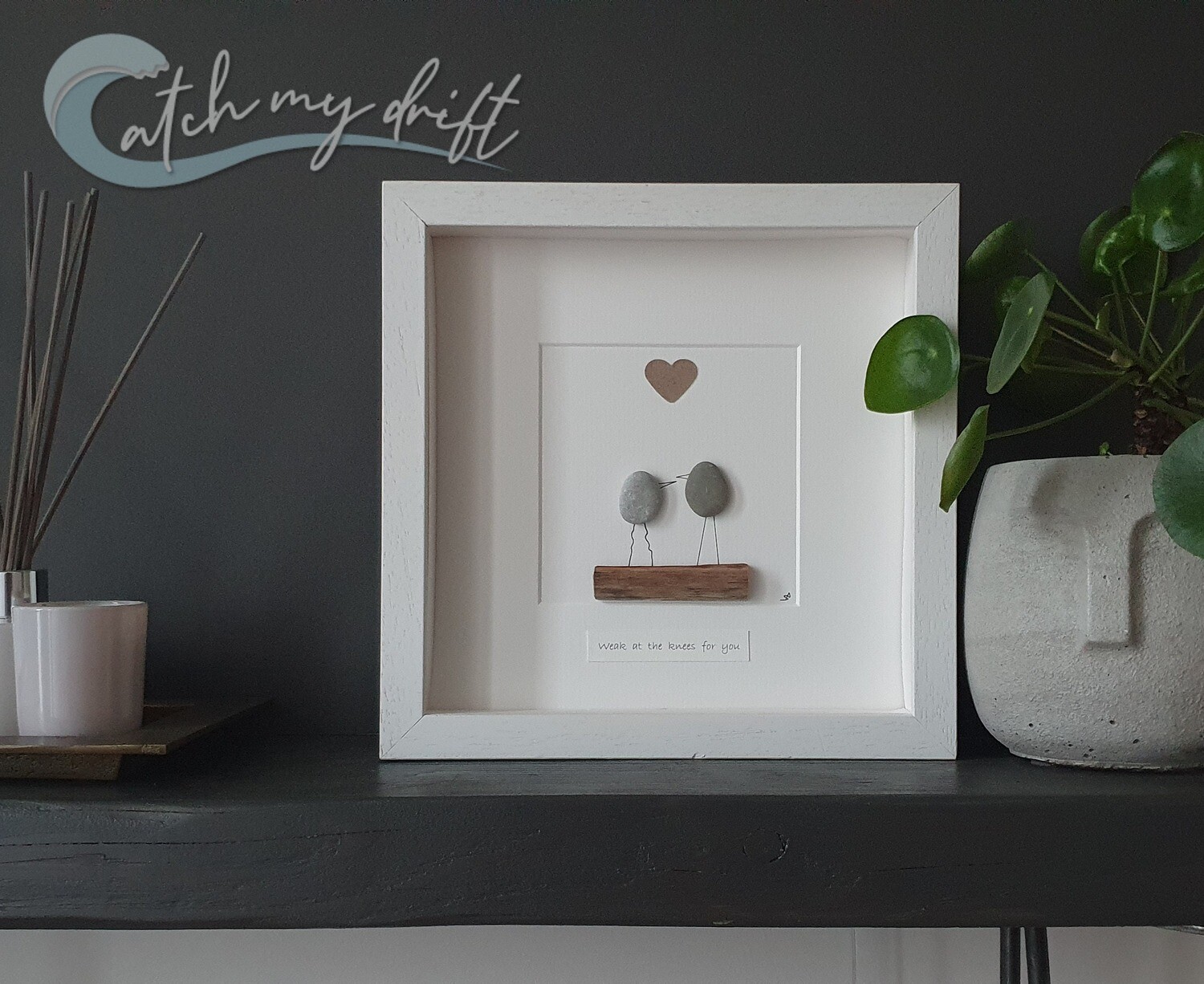 Lovebirds| Irish Pebble Art | Valentines | Birthday gift | Weak at the knees