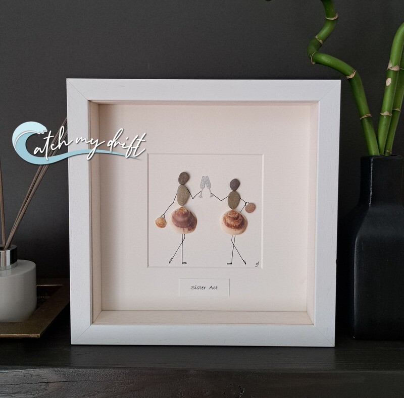 Sister Act - Irish Pebble Art - Twins - Sisters - Friends