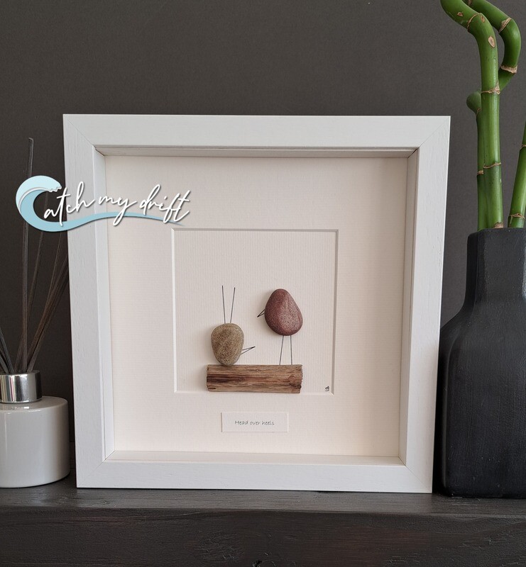 Lovebirds | Irish Pebble Art |  Birthday | Wedding | Engagement | Head over heels |