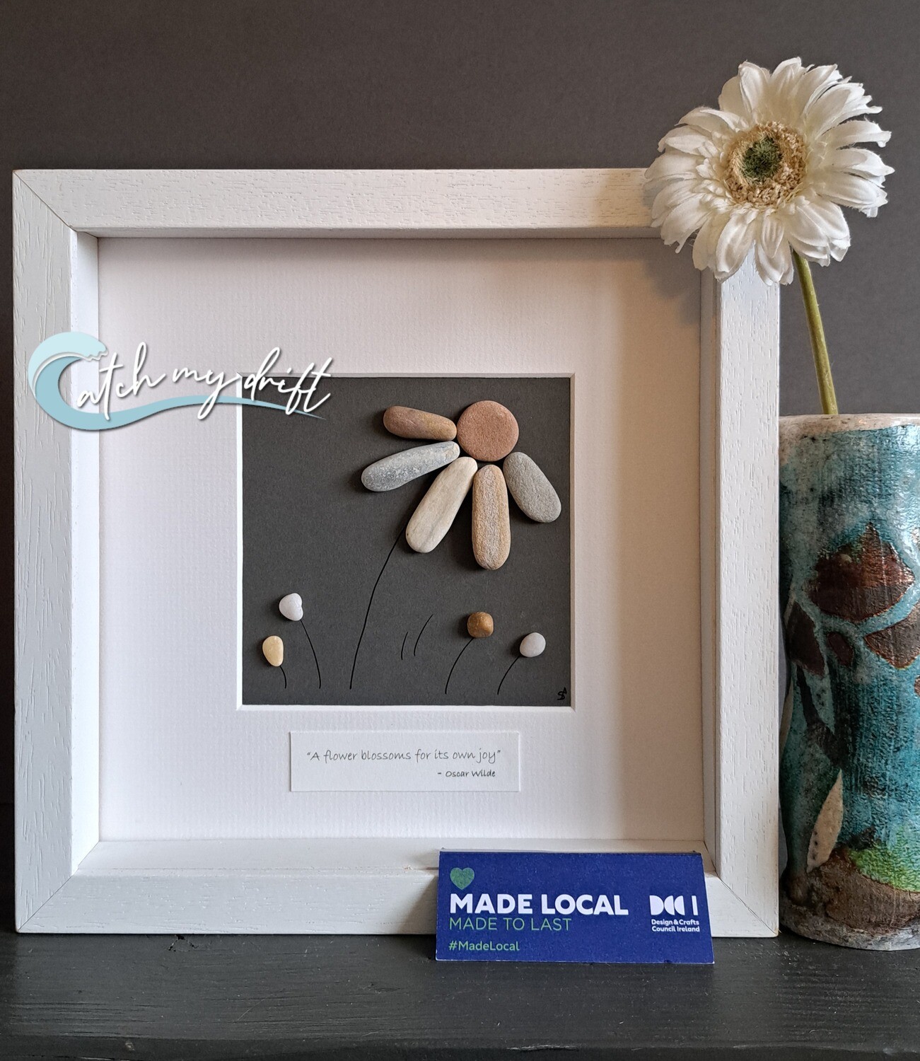 &quot;Say it with flowers | | Irish Pebble Art | Birthday | Thank You | Get Well Soon | Teacher&#39;s gift |