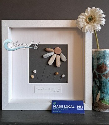 &quot;Say it with flowers | | Irish Pebble Art | Birthday | Thank You | Get Well Soon | Teacher&#39;s gift |