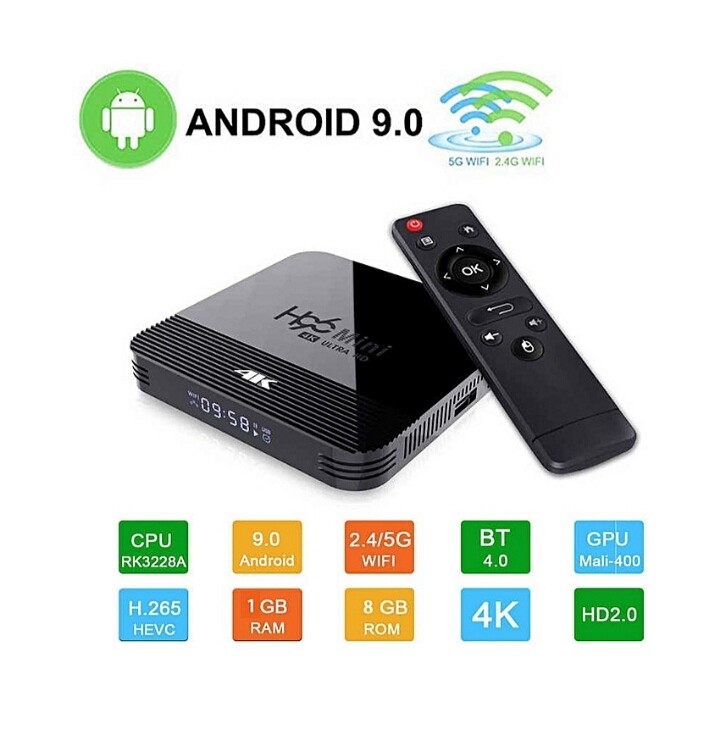 H96 Mini TV Box Android 9.0 Support 2.4G 5G Dual WiFi 3D 4K Ultra Smart TV Box