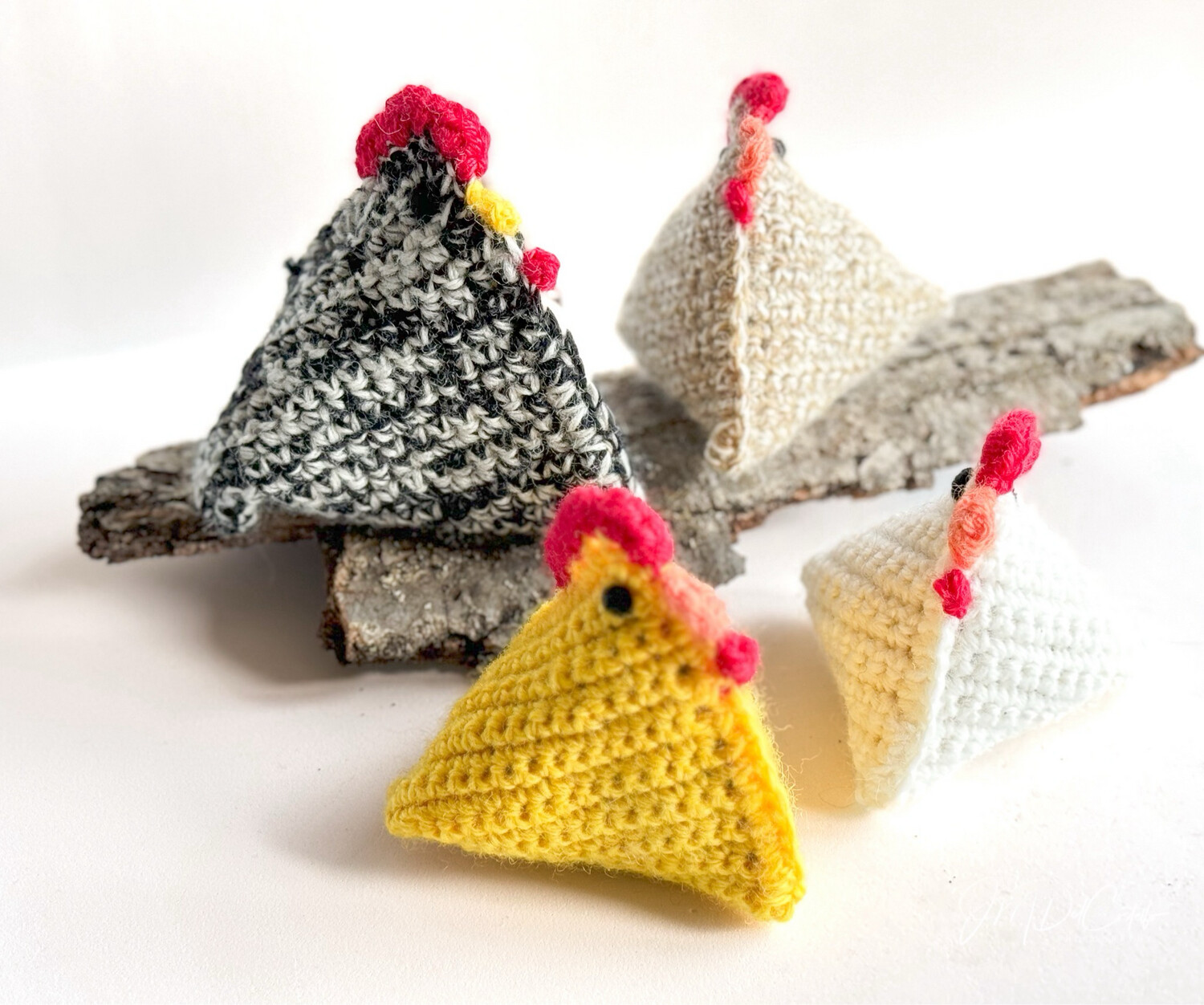 Crocheted Catnip Chickens