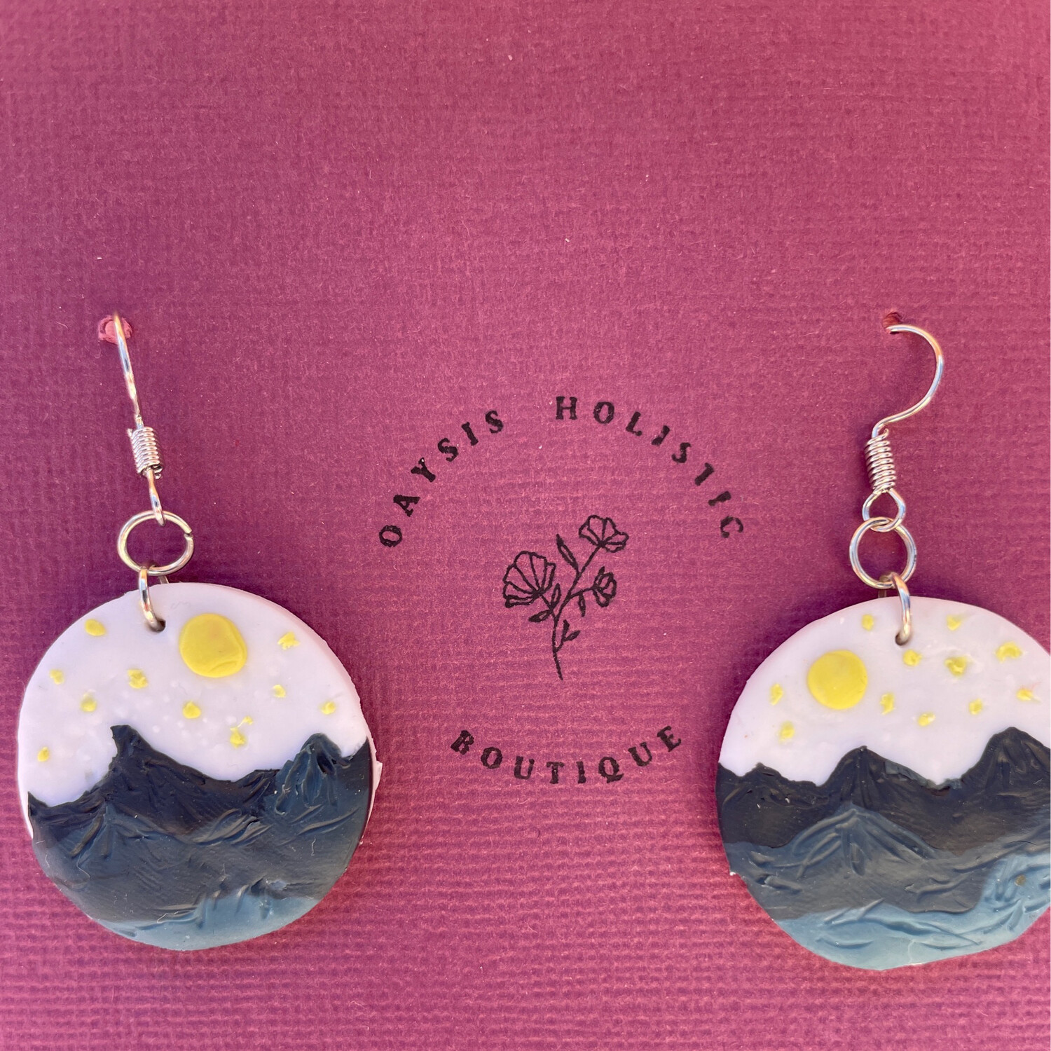 Mountain &amp; Moon Earrings
