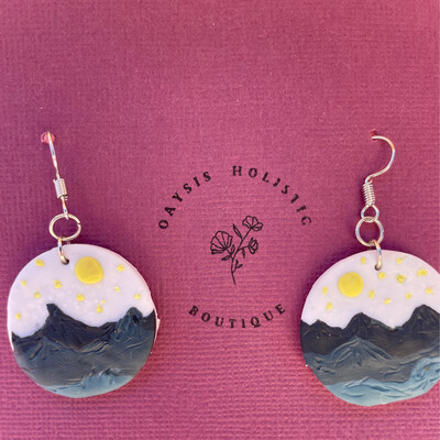 Mountain &amp; Moon Earrings