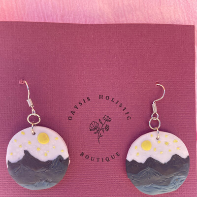 Mountain &amp; Moon Earrings
